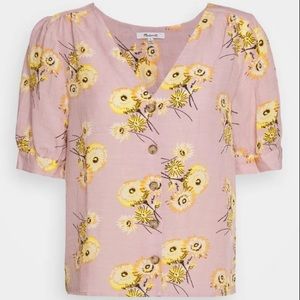 MADEWELL Plaza Dutch Dandelions Button Front Shirt